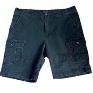 Red Ale Cargo Shorts Mens 34 Navy Blue Ripstop Cotton Spandex